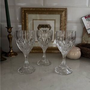 Mikasa Crystal Park Lane Wine Glasses 6 1/4" Set of 3